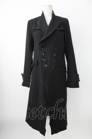 画像: BPN FOR MEN / Wボタンロングジャケット  黒 T-25-12-21-032-GO-JA-SA-ZT