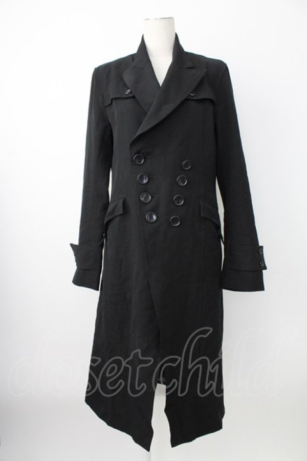 画像1: BPN FOR MEN / Wボタンロングジャケット  黒 T-25-12-21-032-GO-JA-SA-ZT (1)