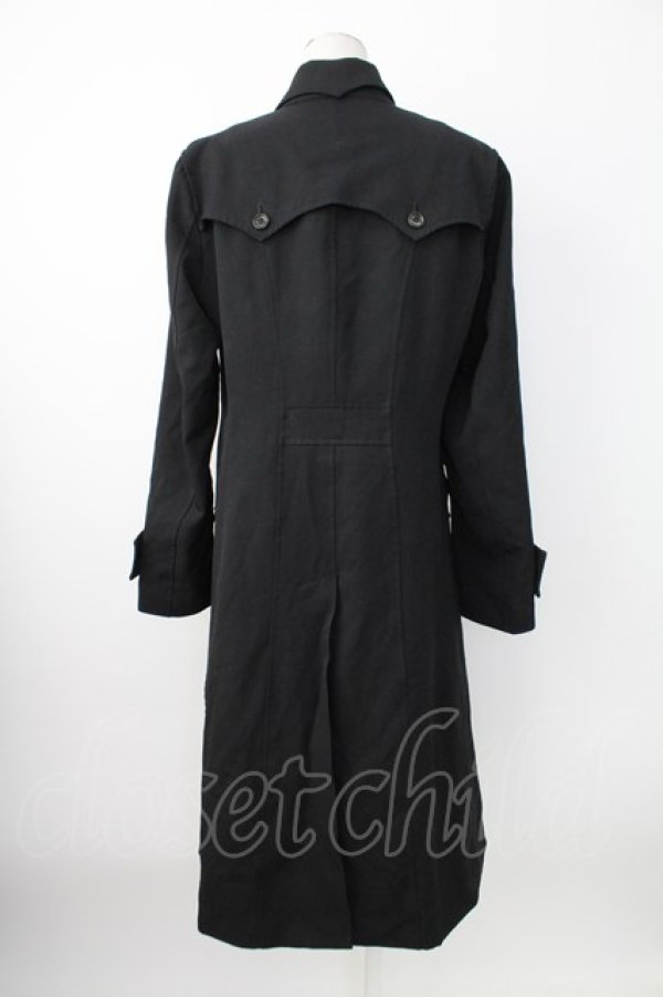 画像2: BPN FOR MEN / Wボタンロングジャケット  黒 T-25-12-21-032-GO-JA-SA-ZT (2)