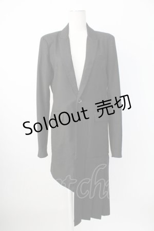 画像: CIVARIZE / アシンメトリープリーツロングテーラードジャケット 44 黒 T-25-12-21-033-GO-JA-SA-ZT