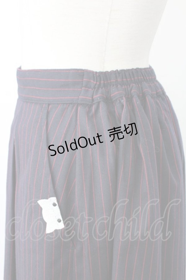 画像3: Rydia / ストライプ&コビニャー刺繍ポケットスカート  ネイビーｘ赤 T-25-12-21-035-PU-SK-SA-ZT529 (3)