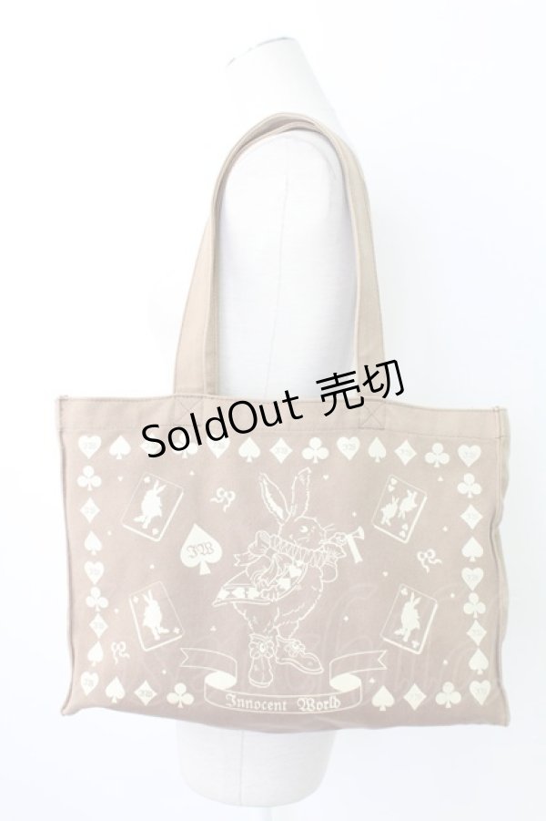 画像1: Innocent World / トランプうさぎトートバッグ  ブラウン T-25-12-21-039-IW-BG-SA-ZT (1)