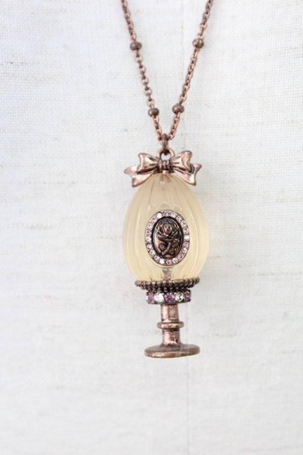 画像1: axes femme / ローズカメオ風モチーフネックレス  ピンクゴールド T-25-12-21-042-AX-AC-SA-ZT (1)