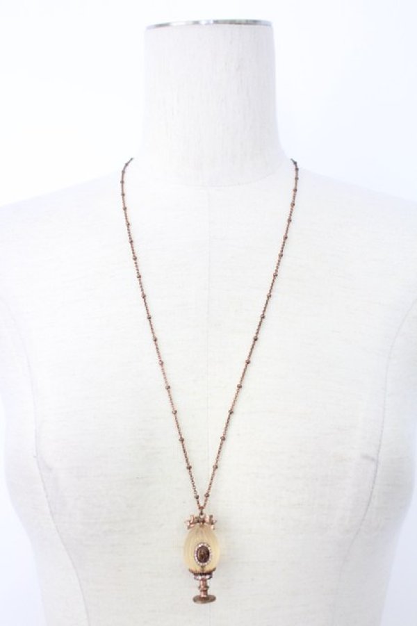 画像2: axes femme / ローズカメオ風モチーフネックレス  ピンクゴールド T-25-12-21-042-AX-AC-SA-ZT (2)