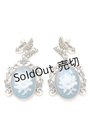 画像: axes femme / ローズカメオイヤリング  青 T-25-12-21-045-AX-AC-SA-ZT485F001