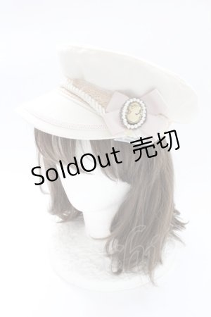 画像: axes femme / カメオブローチリボンキャスケット  アイボリー T-25-12-21-046-AX-AC-SA-ZT