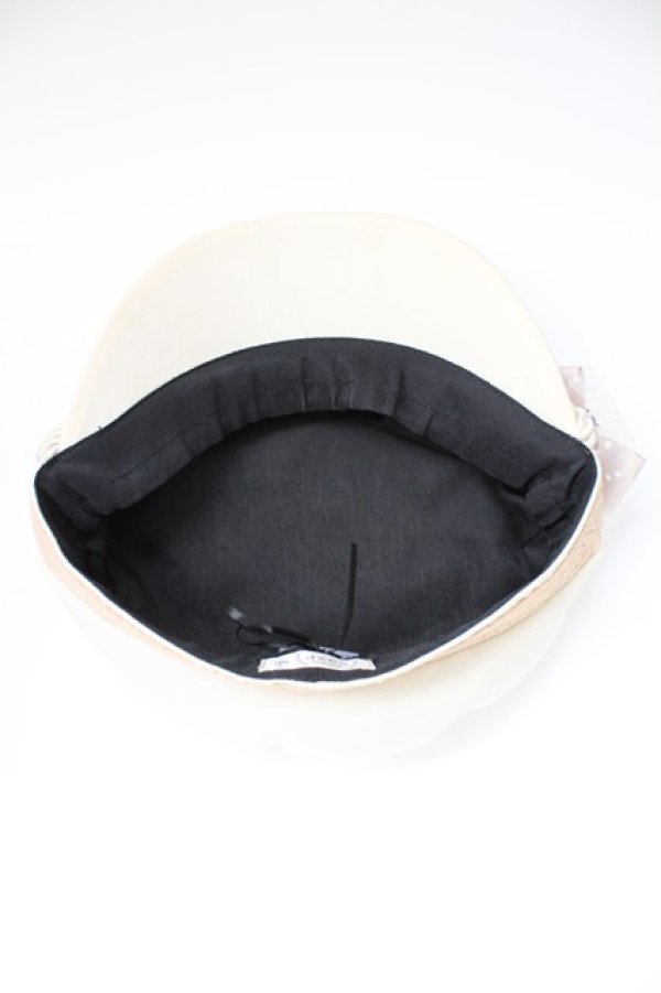 画像4: axes femme / カメオブローチリボンキャスケット  アイボリー T-25-12-21-046-AX-AC-SA-ZT (4)