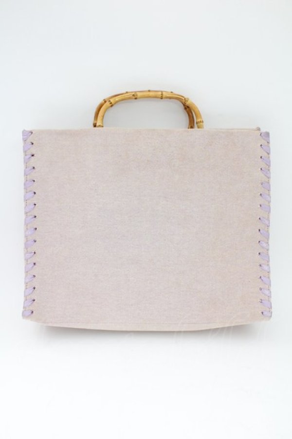 画像2: INGEBORG / バンブーハンドルバッグ  ラベンダー T-25-12-21-048-LO-BG-SA-ZT (2)