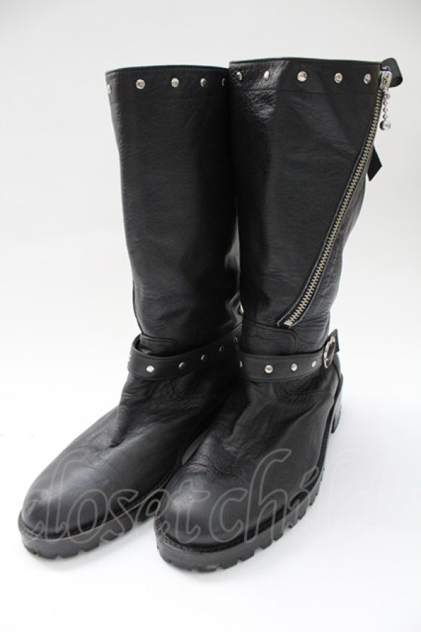 画像1: MILK / エンジニアブーツ L ブラック T-25-12-21-049-ML-SH-SA-ZT (1)