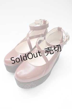 画像: MILK / Like a dollシューズ L ブラウン T-25-12-21-050-ML-SH-SA-ZTK027