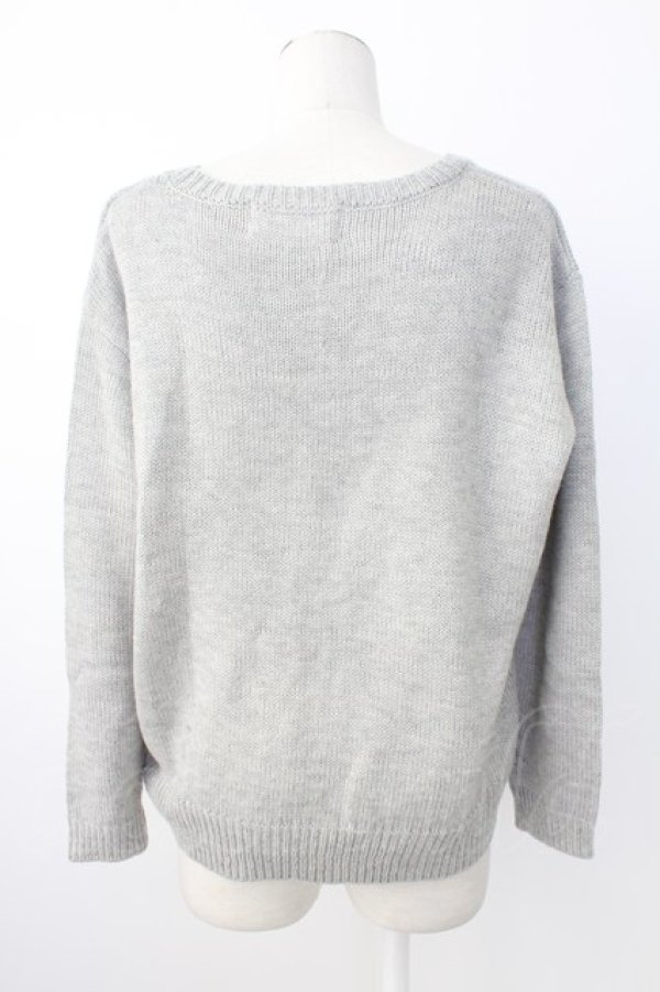 画像2: Rydia / コビニャーニットトップス  グレーＸ黒 T-25-12-21-009-PU-TO-SA-ZT (2)