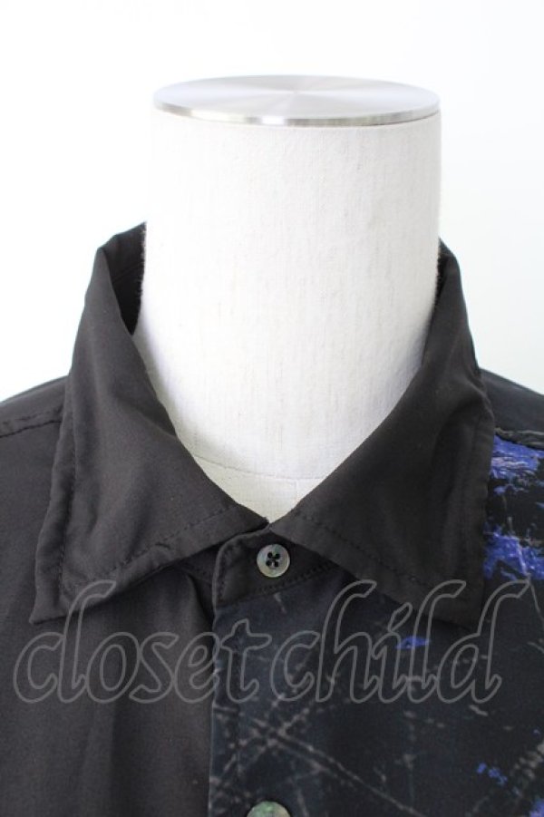 画像3: CIVARIZE / バイカラー昇華ロングシャツ 44 黒Ｘ青 T-25-12-21-012-GO-BL-SA-ZT (3)