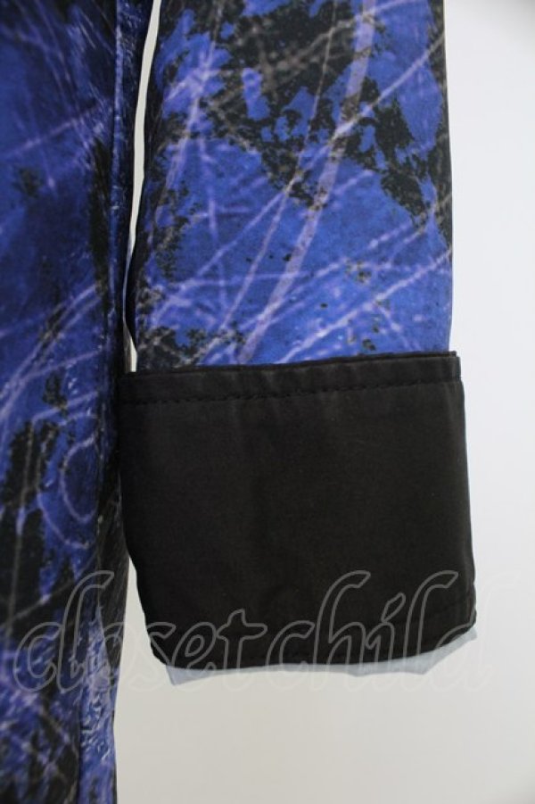 画像4: CIVARIZE / バイカラー昇華ロングシャツ 44 黒Ｘ青 T-25-12-21-012-GO-BL-SA-ZT (4)
