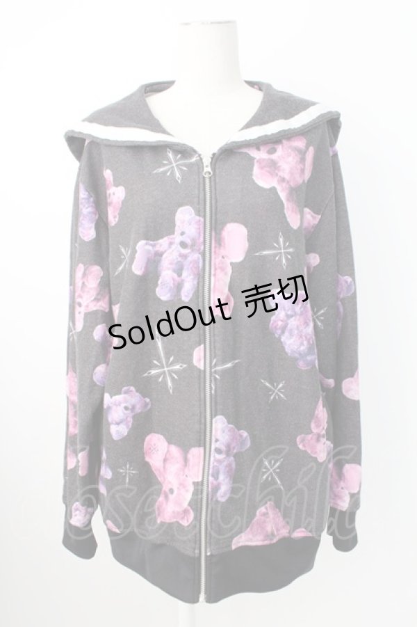 画像1: TRAVAS TOKYO / くまセーラーブルゾン  黒ＸピンクＸパープル T-25-12-21-017-PU-JA-SA-ZT (1)