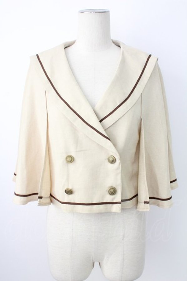 画像1: Kurumi Collaboration / マリンアカデミアケープ L アイボリー T-25-12-21-019-0-JA-SA-ZT (1)