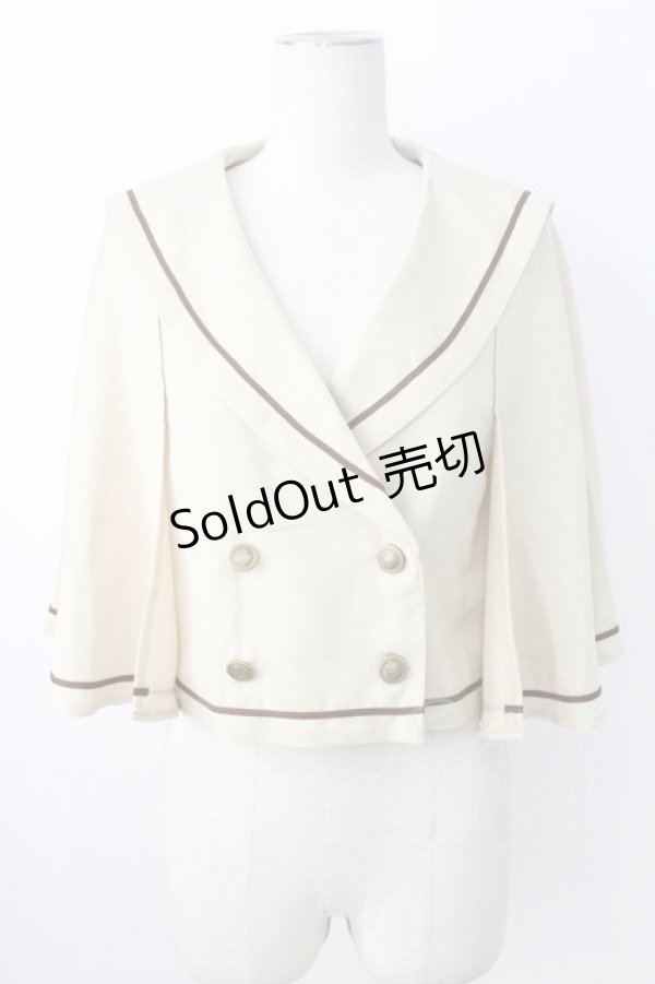 画像1: Kurumi Collaboration / マリンアカデミアケープ L アイボリー T-25-12-21-019-0-JA-SA-ZT528 (1)