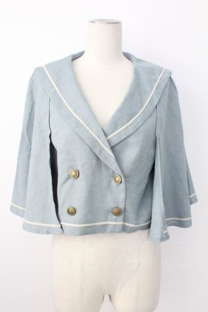 画像: Kurumi Collaboration / マリンアカデミアケープ L サックス T-25-12-21-020-0-JA-SA-ZT