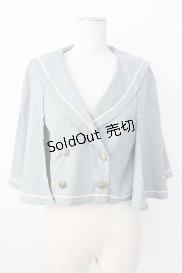 画像1: Kurumi Collaboration / マリンアカデミアケープ L サックス T-25-12-21-020-0-JA-SA-ZT (1)