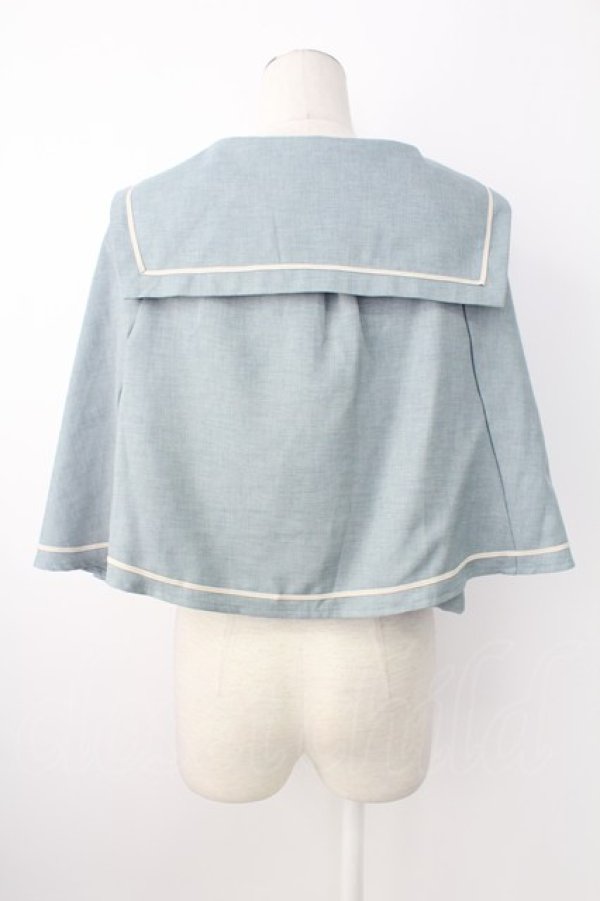 画像2: Kurumi Collaboration / マリンアカデミアケープ L サックス T-25-12-21-020-0-JA-SA-ZT (2)