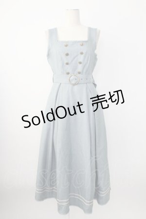 画像: Kurumi Collaboration / マリンアカデミアジャンパースカート L サックス T-25-12-21-025-0-OP-SA-ZT