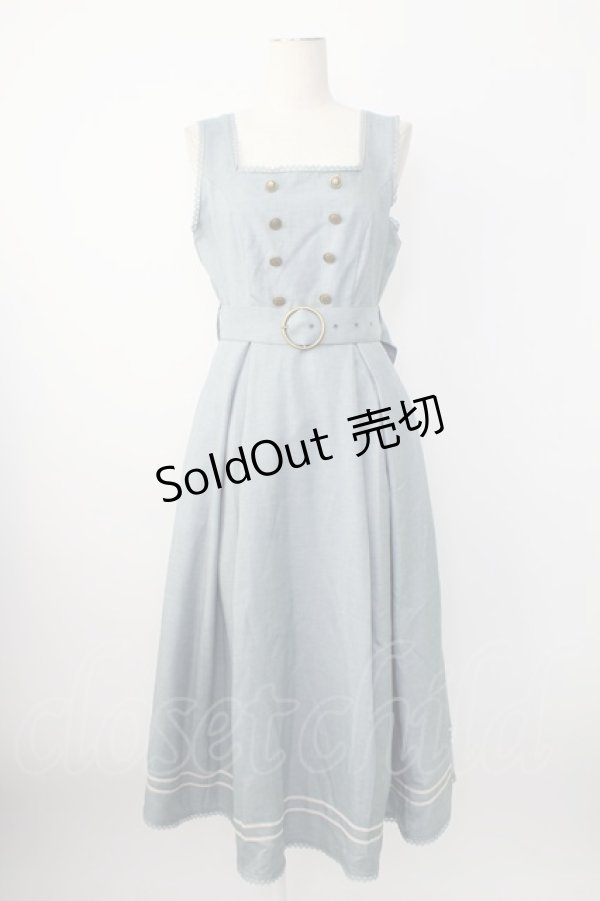 画像1: Kurumi Collaboration / マリンアカデミアジャンパースカート L サックス T-25-12-21-025-0-OP-SA-ZT (1)