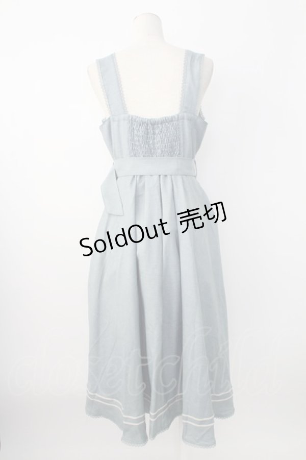 画像2: Kurumi Collaboration / マリンアカデミアジャンパースカート L サックス T-25-12-21-025-0-OP-SA-ZT (2)