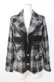 画像1: ALGONQUINS / ユニオンジャックタータンジャケット  黒X白チェック T-25-12-21-030-AL-JA-SA-ZT (1)
