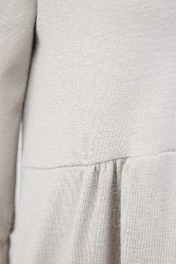 画像4: axes femme / フロント編み上げ半袖ワンピース  ベージュ T-25-12-22-024-AX-OP-SA-ZT (4)