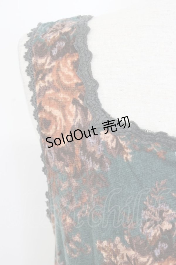 画像3: axes femme / アンティークブーケ柄チュニ  グリーン T-25-12-22-027-AX-OP-SA-ZT530 (3)