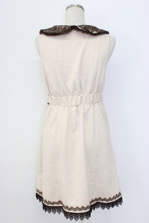 画像2: axes femme / ファーｘツイードレトロワンピース  ピンクＸブラウン T-25-12-22-029-AX-OP-SA-ZT (2)