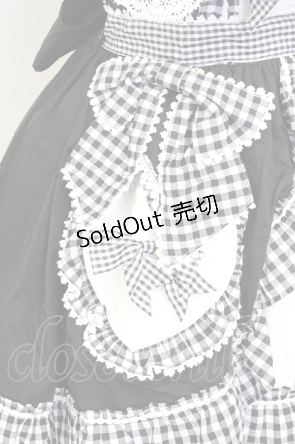 画像4: BABY,THE STARS SHINE BRIGHT / うさくみゃちゃんのLovely Cafeジャンパースカート  黒Ｘ白 T-25-12-22-030-BA-OP-SA-ZT (4)