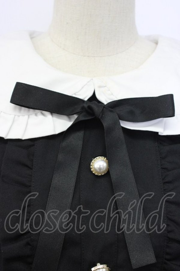 画像3: Honey Cinnamon / 丸襟ワンピース  黒Ｘ白 T-25-12-22-032-LO-OP-SA-ZT (3)