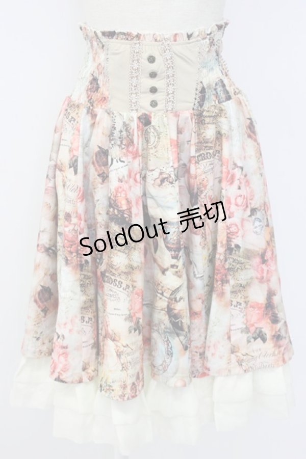 画像1: Ozz oneste / 気球柄スカート  ベージュ T-25-12-22-035-OO-SK-SA-ZT530 (1)