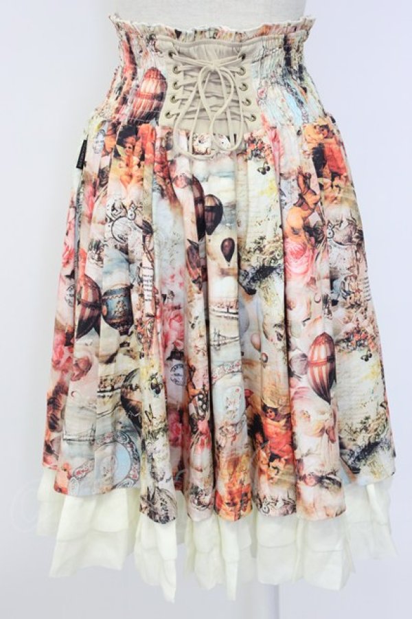 画像2: Ozz oneste / 気球柄スカート  ベージュ T-25-12-22-035-OO-SK-SA-ZT (2)