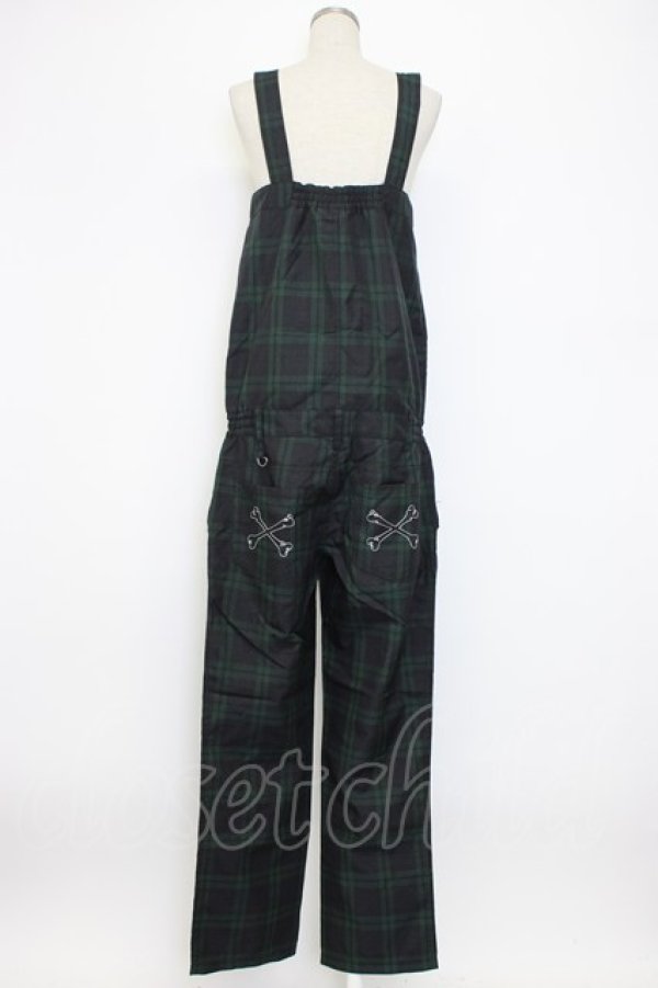 画像2: SUPER LOVERS / タータンチェックサロペット  グリーンＸ黒 T-25-12-22-038-PU-OP-SA-ZT (2)
