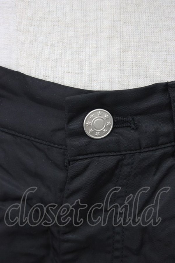 画像4: LISTEN FLAVOR / ZIP切り替えサテンパンツ  黒Ｘシルバー T-25-12-22-039-PU-PA-SA-ZT (4)