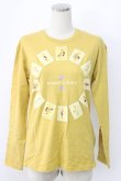 画像1: WONDERFUL WORLD / ラウンドワッペン長袖Tシャツ  イエロー T-25-12-22-005-LO-TS-SA-ZT (1)