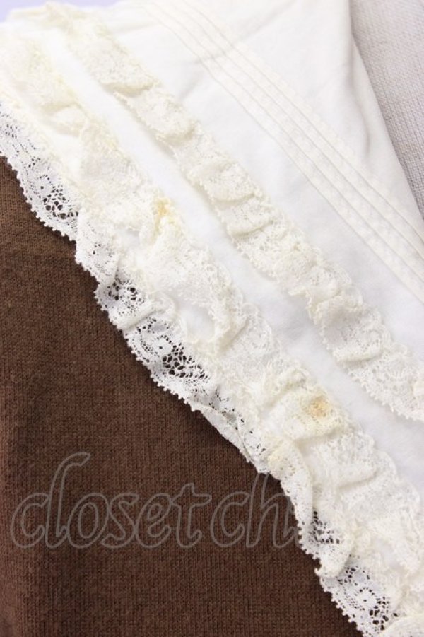 画像4: INGEBORG / セーラー襟Tシャツ  ブラウン T-25-12-22-007-LO-TS-SA-ZT (4)