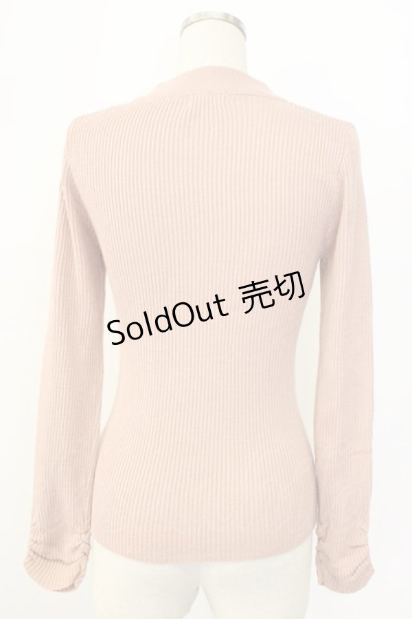 画像2: axes femme / ビジューボトルネックリブプルオーバー M ピンク T-25-12-22-009-AX-TO-SA-ZT (2)