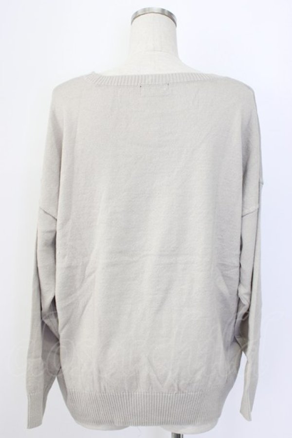 画像2: WORLD WIDE LOVE！(Rydia) / ドクロニットトップス  グレーＸ黒 T-25-12-22-011-PU-BL-SA-ZT (2)