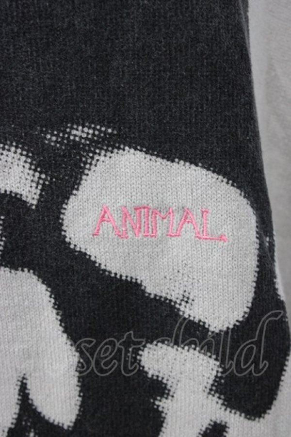 画像4: WORLD WIDE LOVE！(Rydia) / ドクロニットトップス  グレーＸ黒 T-25-12-22-011-PU-BL-SA-ZT (4)