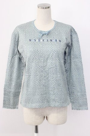 画像: WONDERFUL WORLD / スミレ小花総柄カットソー  ブルー T-25-12-22-012-LO-TO-SA-ZT