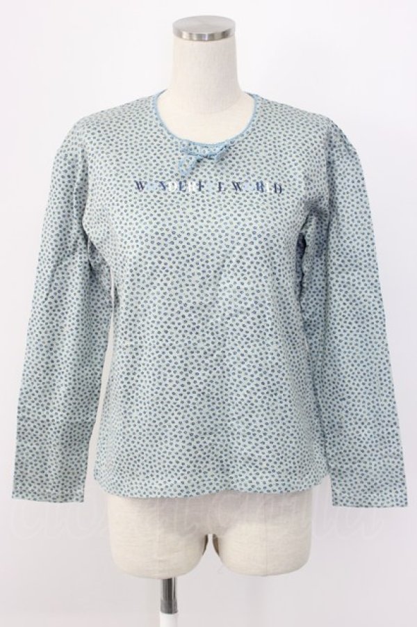 画像1: WONDERFUL WORLD / スミレ小花総柄カットソー  ブルー T-25-12-22-012-LO-TO-SA-ZT (1)