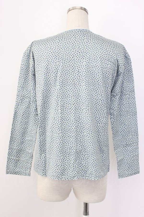 画像2: WONDERFUL WORLD / スミレ小花総柄カットソー  ブルー T-25-12-22-012-LO-TO-SA-ZT (2)