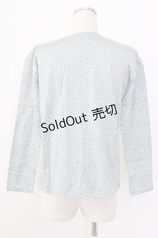 画像2: WONDERFUL WORLD / スミレ小花総柄カットソー  ブルー T-25-12-22-012-LO-TO-SA-ZT530 (2)