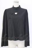 画像1: Jamieエーエヌケー / ハイネックチャイナハートくり抜きブラウス  黒 T-25-12-22-014-0-BL-SA-ZT (1)