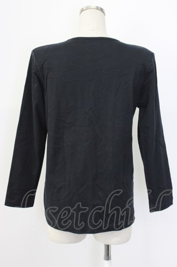 画像2: INGEBORG / フラワープリント長袖Tシャツ  ブラック T-25-12-22-016-LO-TS-SA-ZT (2)