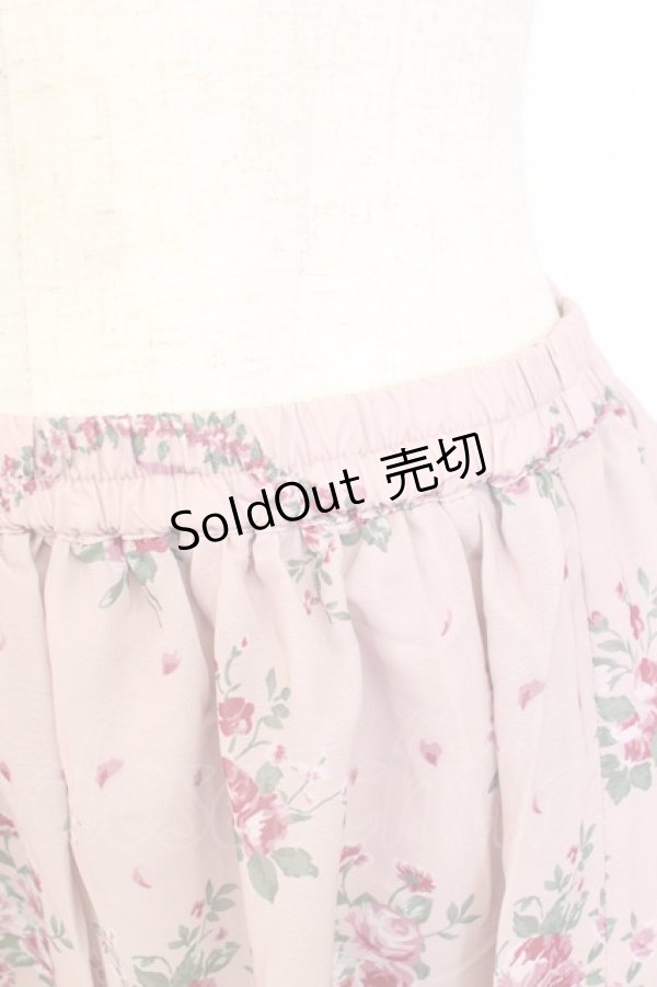 画像3: axes femme / チュール配色ブーケスカート  ピンク T-25-12-25-020-AX-SK-SA-ZT (3)