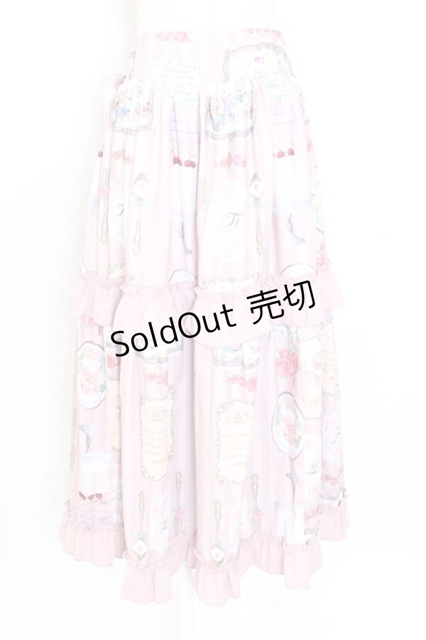 画像1: axes femme Kawaii / ティティ×ベアファミリースカート  ピンク T-25-12-25-022-AX-SK-SA-ZH (1)