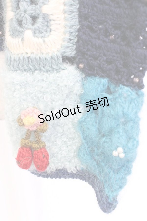 画像6: PINK HOUSE / パッチワークニットカーディガン  青 T-25-12-25-002-LO-TO-SA-ZT (6)